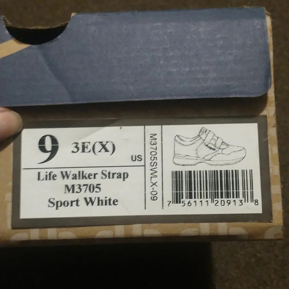Propet LifeWalker Leather Double Strap Orthopedic Walking Shoes Mens Sneakers